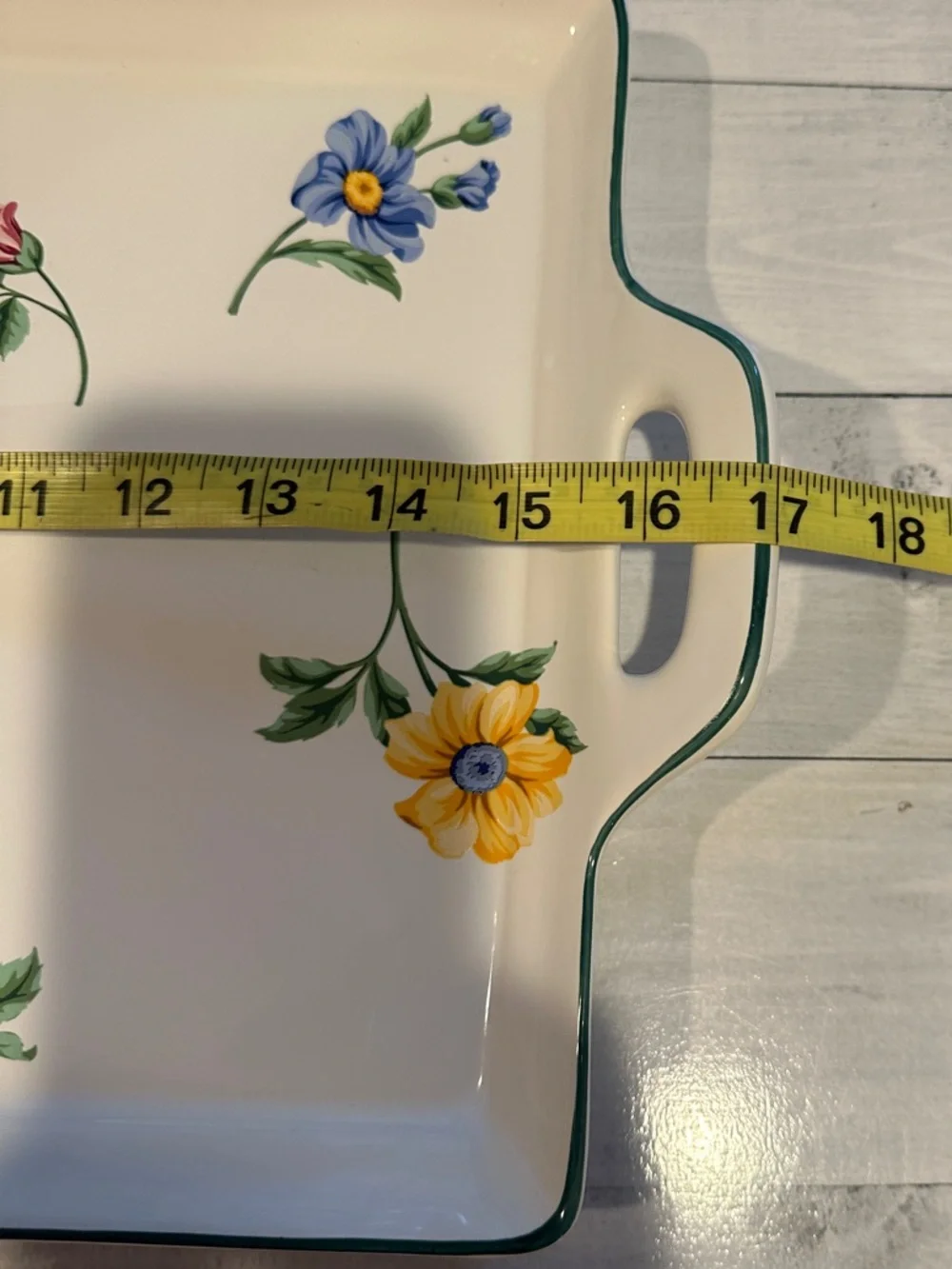 Tiffany & Co. Sintra VTG Ceramic Serving Tray with Multicolor Blossom • NEW